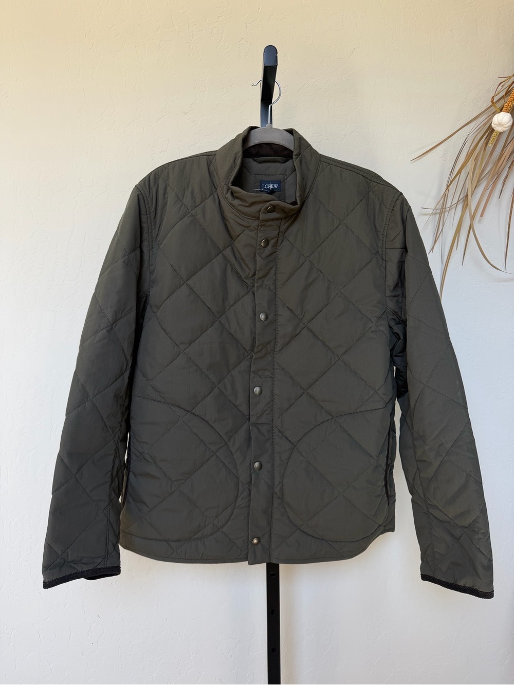 J.Crew Sussex Quilted PrimaLoft Jacket Deep Olive Men’s L NWT CB622